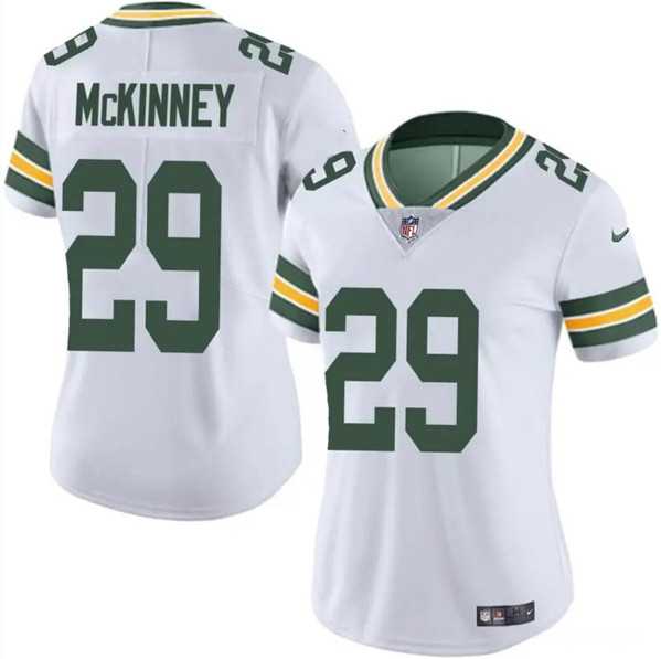 Womens Green Bay Packers #29 Xavier McKinney White Vapor Limited Football Stitched Jersey Dzhi->women nfl jersey->Women Jersey